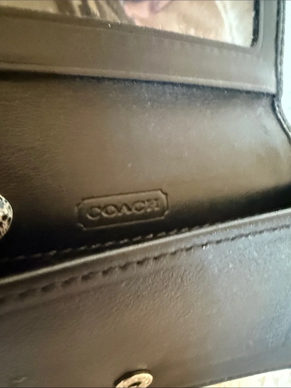 Coach black leather